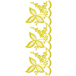 Flowers And Tree Embroidery Design 2